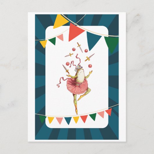 ジャグリングカエル ポストカード (正面)