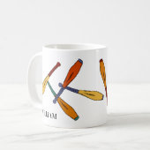 ジャグリングカラフルクラブジャグラーパーソナライズされた コーヒーマグカップ (正面左)