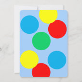 ジャグリングサーカスシールキッズフォト誕生日 招待状 (裏面)