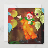 ジャグリングサーカスピエロ誕生日パーティー 招待状 (裏面)