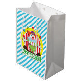 ジャグリングビッグトップサーカスピエロ；ブルーストライプ ミディアムペーパーバッグ (正面アングル)