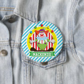 ジャグリングビッグトップサーカスピエロ;ブルーストライプ 缶バッジ (インサイチュ)