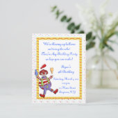 ジャグリングピエロ誕生日招待状 招待状 (スタンド正面)