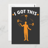 ジャグリングファイア – 私は得この – Circusギフトジャグリング ポストカード (正面/裏面)