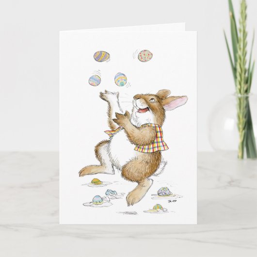 ジャグリングラビットイースターカード カード (正面)