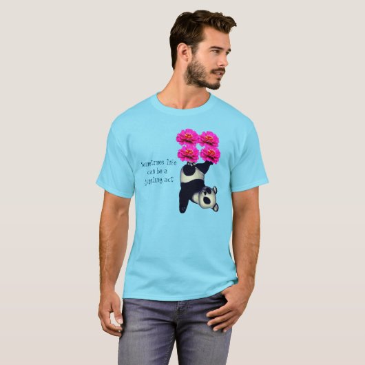 ジャグリング・アクト・パンダを生感動的きる Tシャツ (正面フル)