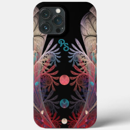 ジャグリング アブストラクト モダン ファンタジー フラクタルイニシャル iPhone 13 PRO MAXケース