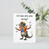 ジャグリングTレックスのピエロ服 ポストカード (スタンド正面)