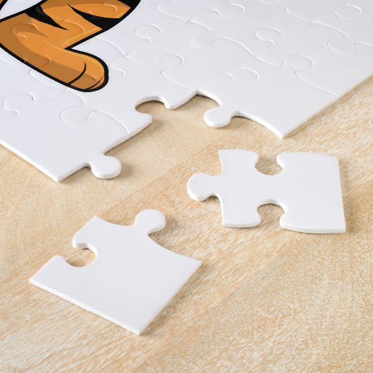 ジャケットと帽子を持つグルーミングとしてのタイガー ジグソーパズル (側面)