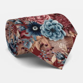 ジャケットに合うタイ｜結婚式＆イベント用フラワータイ ネクタイ (ロール)