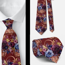 ジャケットに合うタイ｜結婚式＆イベント用花柄ネクタイ ネクタイ