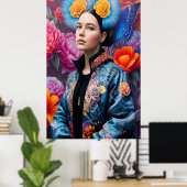 ジャケットのファッショナブルな王女 ポスター (ホームオフィス)