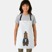 ジャケットを着た新郎クマ エプロン (インサイチュ)