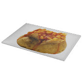 "ジャケットポテトおよび豆"はまな板を設計します カッティングボード (角)