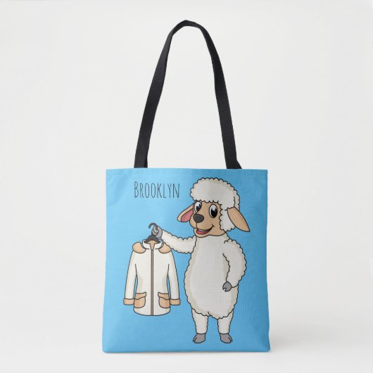 ジャケット漫画を持つ可愛い羊 トートバッグ (正面)
