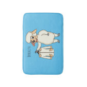 ジャケット漫画を持つ可愛い羊 バスマット (正面縦)