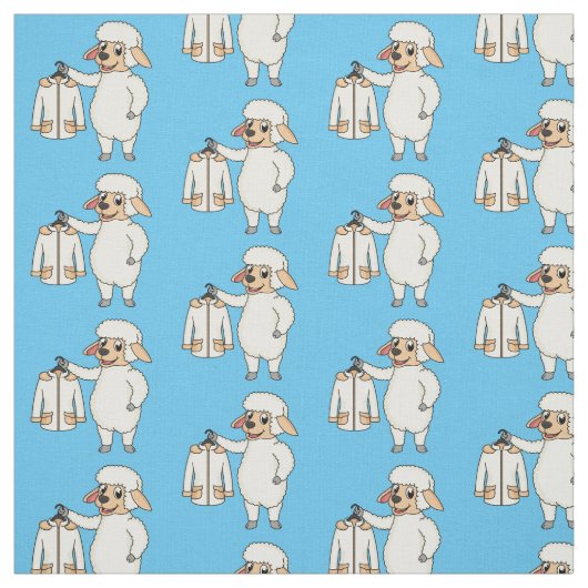 ジャケット漫画を持つ可愛い羊 ファブリック (見本)