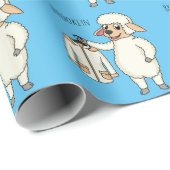 ジャケット漫画を持つ可愛い羊 ラッピングペーパー (ロールコーナー)