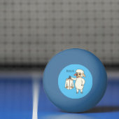 ジャケット漫画を持つ可愛い羊 卓球ボール (ネット)