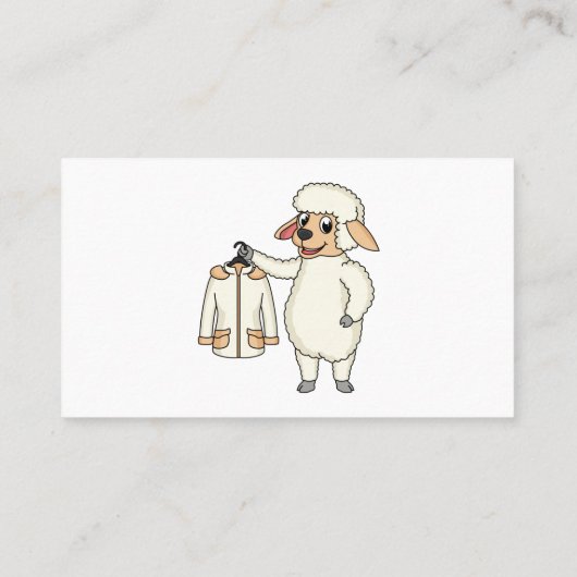 ジャケット漫画を持つ可愛い羊 名刺 (裏面)