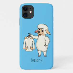 ジャケット漫画を持つ可愛い羊 iPhone 11 ケース