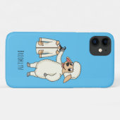 ジャケット漫画を持つ可愛い羊 Case-Mate iPhoneケース (裏面(横))