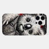 ジャケット表面にレザーベストを着たコアラ iPhoneケース (裏面横)