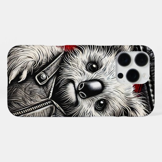 ジャケット表面にレザーベストを着たコアラ iPhoneケース (裏面横)