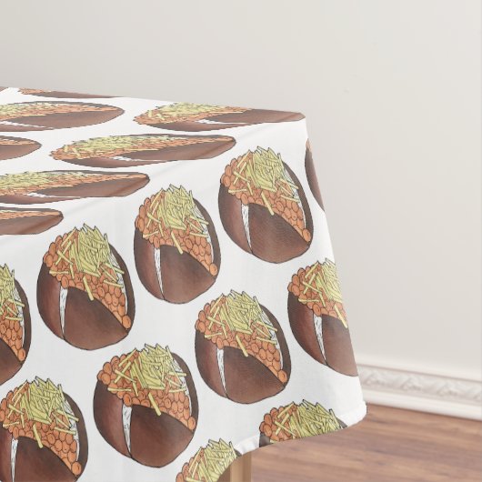 ジャケ焼いたットポテトビーンズチーズUK英国料理 テーブルクロス (インサイチュ)