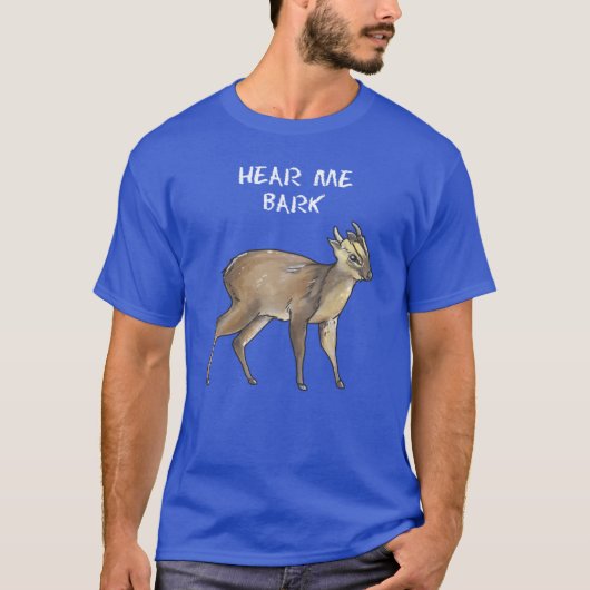 ジャコウジカまたは吠える動物シリーズの少年 Tシャツ (正面)