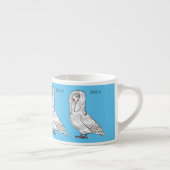 ジャコバン鳩バードカートゥーンイラストレーション エスプレッソカップ (右)