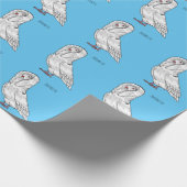 ジャコバン鳩バードカートゥーンイラストレーション ラッピングペーパー (角)