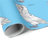 ジャコバン鳩バードカートゥーンイラストレーション ラッピングペーパー (ロールコーナー)