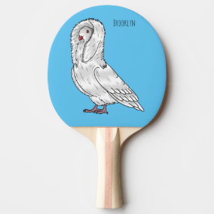 ジャコバン鳩バードカートゥーンイラストレーション 卓球ラケット