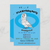 ジャコバン鳩バードカートゥーンイラストレーション 招待状 (正面/裏面)
