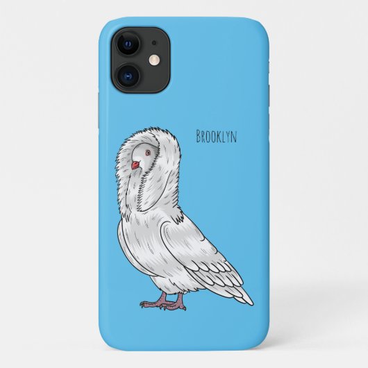 ジャコバン鳩バードカートゥーンイラストレーション Case-Mate iPhoneケース (裏面)