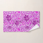 ジャコビアンフローラ、アメジストパープル&薄紫 バスタオルセット (ハンドタオル)