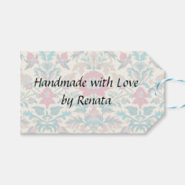 ジャコビアン・フラワープリント ギフトタグ