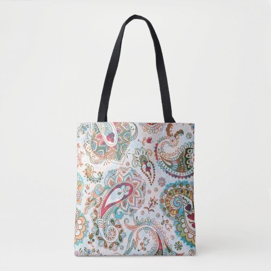 ジャコビーンエスニック花柄 トートバッグ (正面)