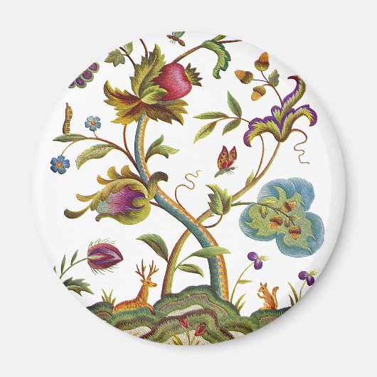 ジャコビーンシベル刺繍木 マグネット (正面)