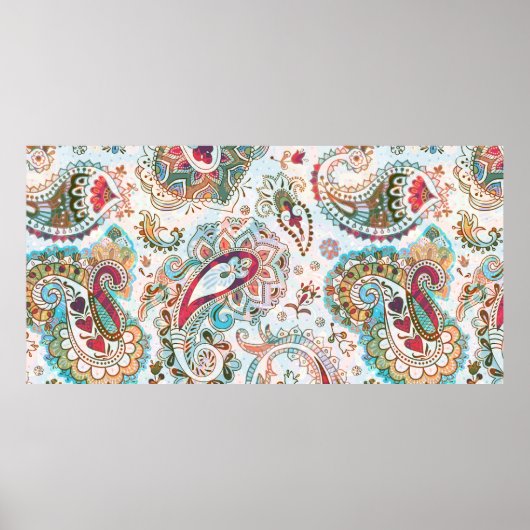 ジャコビーンシームレスパターン。花の背景, eth ポスター (正面)