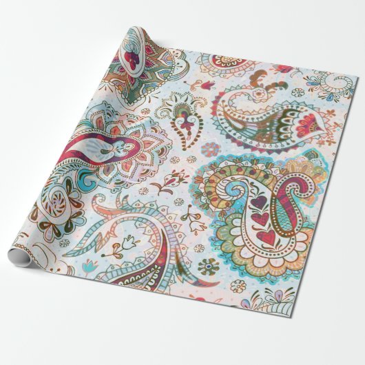 ジャコビーンシームレスパターン。花の背景， eth ラッピングペーパー (アンロールド)