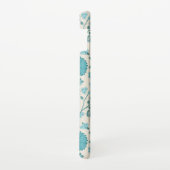 ジャコビーンフローラビッグパターンティール(緑がかった色)オンクリーム SAMSUNG GALAXYケース (右側)