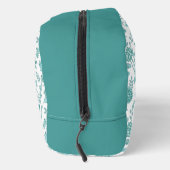 ジャコビーンフローラビッグパターンティール(緑がかった色)オン白 ドップキット (右)