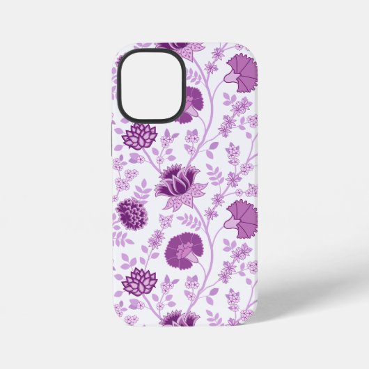 ジャコビーンフローラビッグパターンピンクオンホワイト iPhoneケース (裏面)