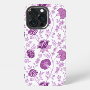 ジャコビーンフローラビッグパターンピンクオンホワイト iPhone 13 PROケース