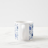 ジャコビーンフローラビッグパターンブルーonホワイト エスプレッソカップ (裏面)