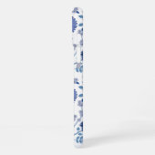 ジャコビーンフローラビッグパターンブルーonホワイト iPhoneケース (左側面)