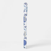 ジャコビーンフローラビッグパターンブルーonホワイト iPhoneケース (右側面)