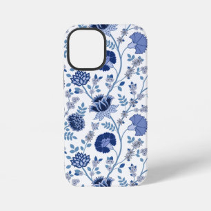 ジャコビーンフローラビッグパターンブルーonホワイト iPhone 12 miniケース